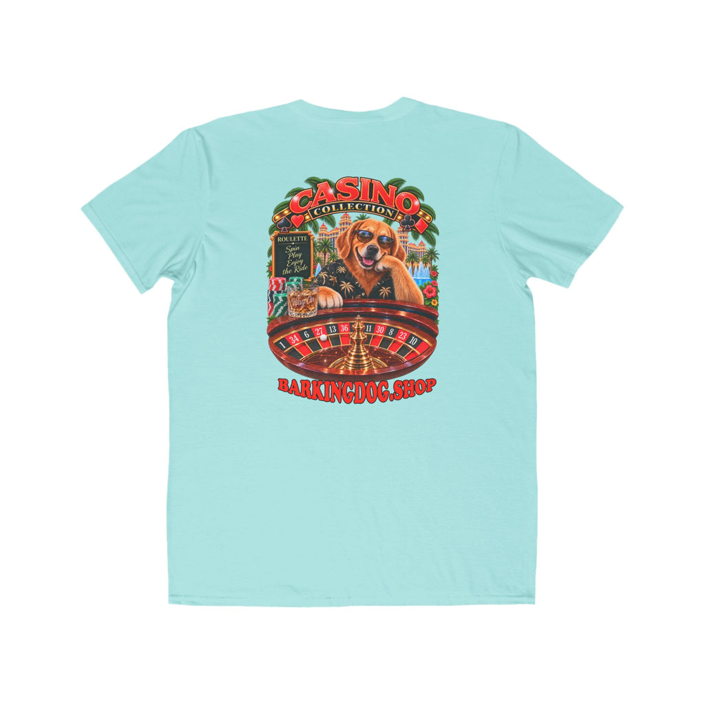 Golden Retriever Roulette T Shirt Casino Collection Funny Slot Machine Dog Graphic Tee Wag On BarkingDog Shop