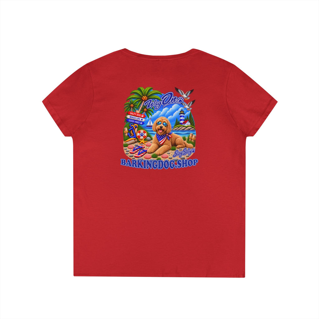 Goldendoodle Stay Salty T Shirt Beach Collection Salty Pup Beach Life Graphic Tee Wag On BarkingDog Shop