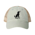 Women's Embroidered Wag On Washed Mesh-Back Cap