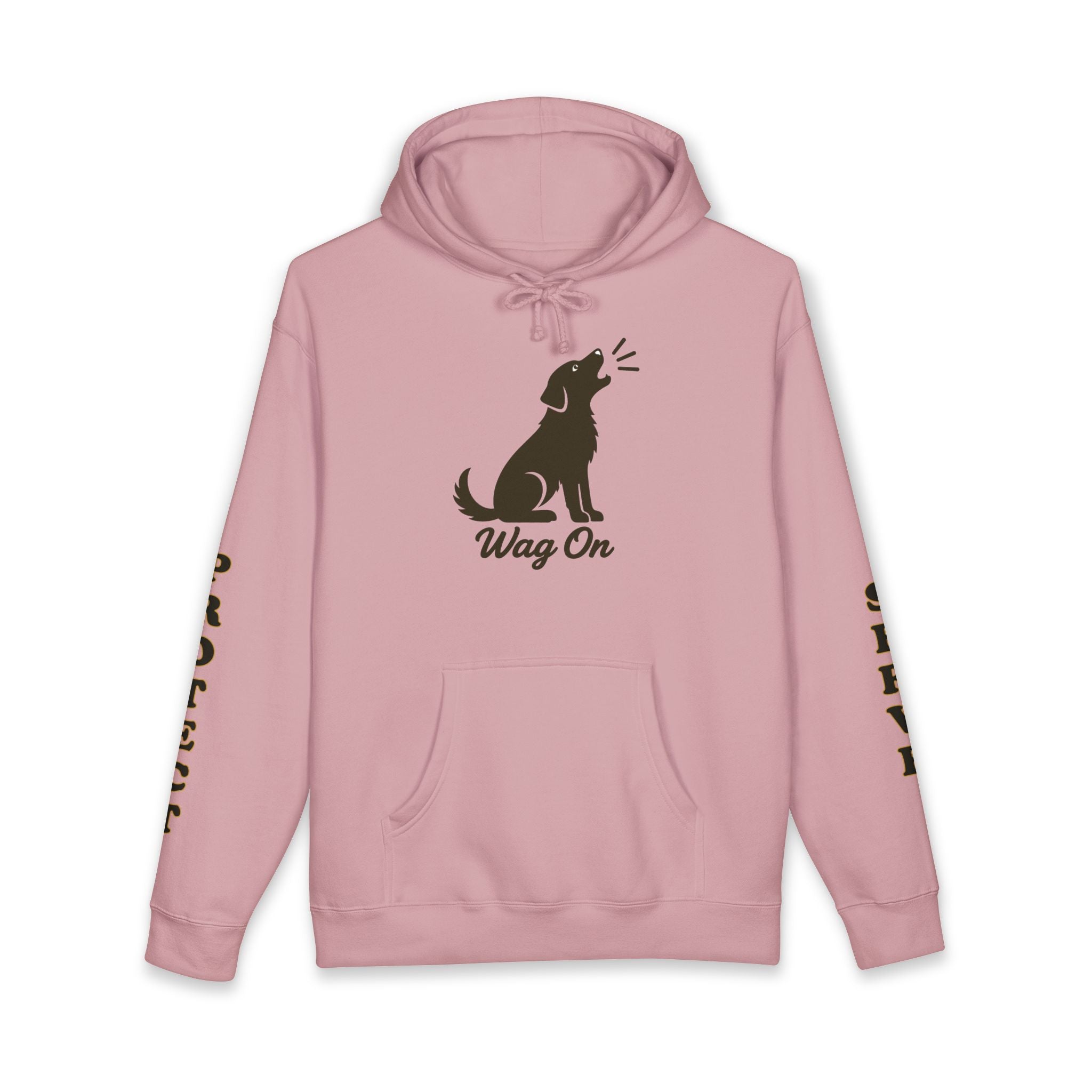 AH-64 Apache Military Helicopter Hoodie – "Wag On" Dog Graphic