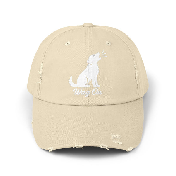 Wag On Dog Distressed Cap DTF
