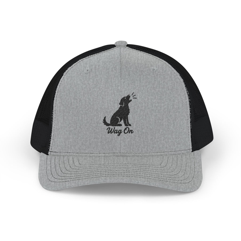 Embroidered Wag On Trucker Cap – Dog Lover Snapback Mesh Hat