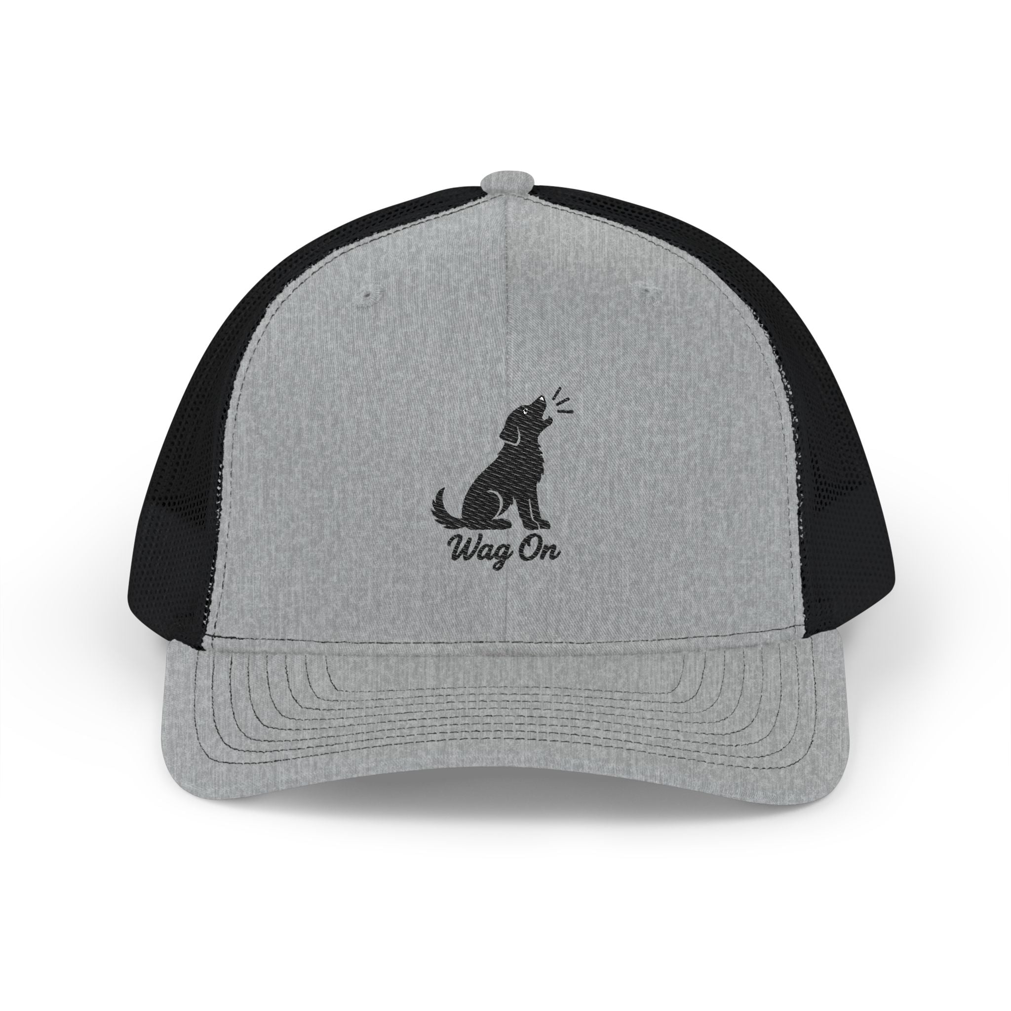 Embroidered Wag On Trucker Cap – Dog Lover Snapback Mesh Hat