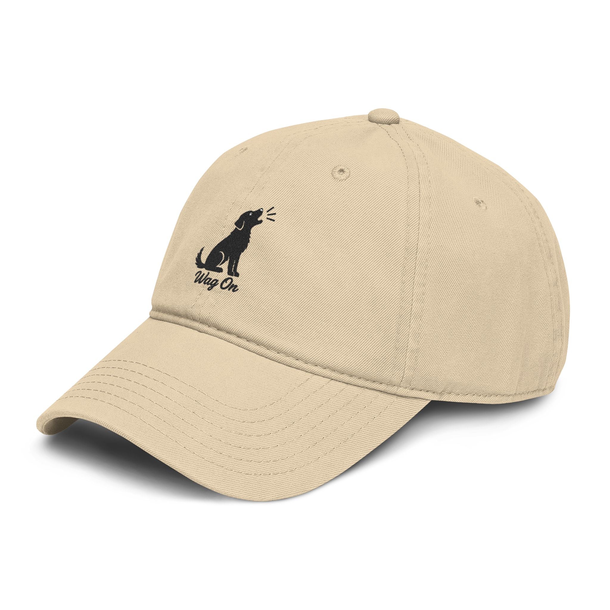 Wag On Embroidered Dog Baseball Cap — Casual Pet Lover Hat