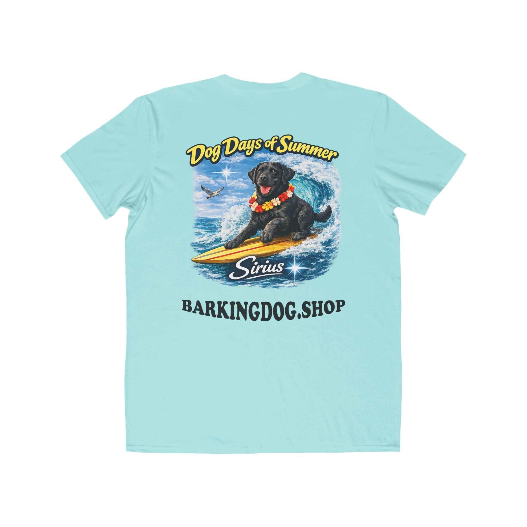 Black Labrador Surfboard T-Shirt Wag On™ Dog Days of Summer