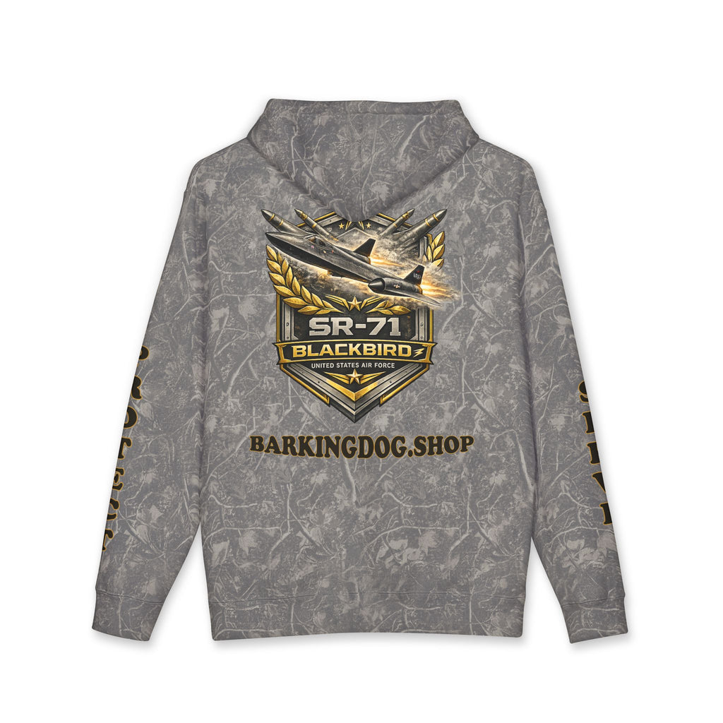 SR-71 Blackbird Jet Hoodie — Barking Dog 'Wag On' Military Air Force Tribute