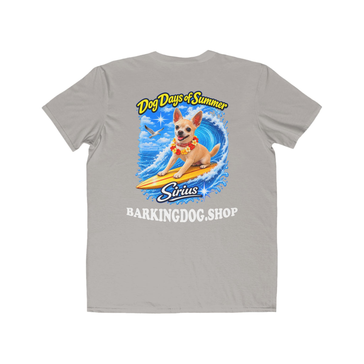 Chihuahua Surfboard T Shirt Dog Days Of Summer Beach Dog Lover Graphic Tee Wag On BarkingDog Shop