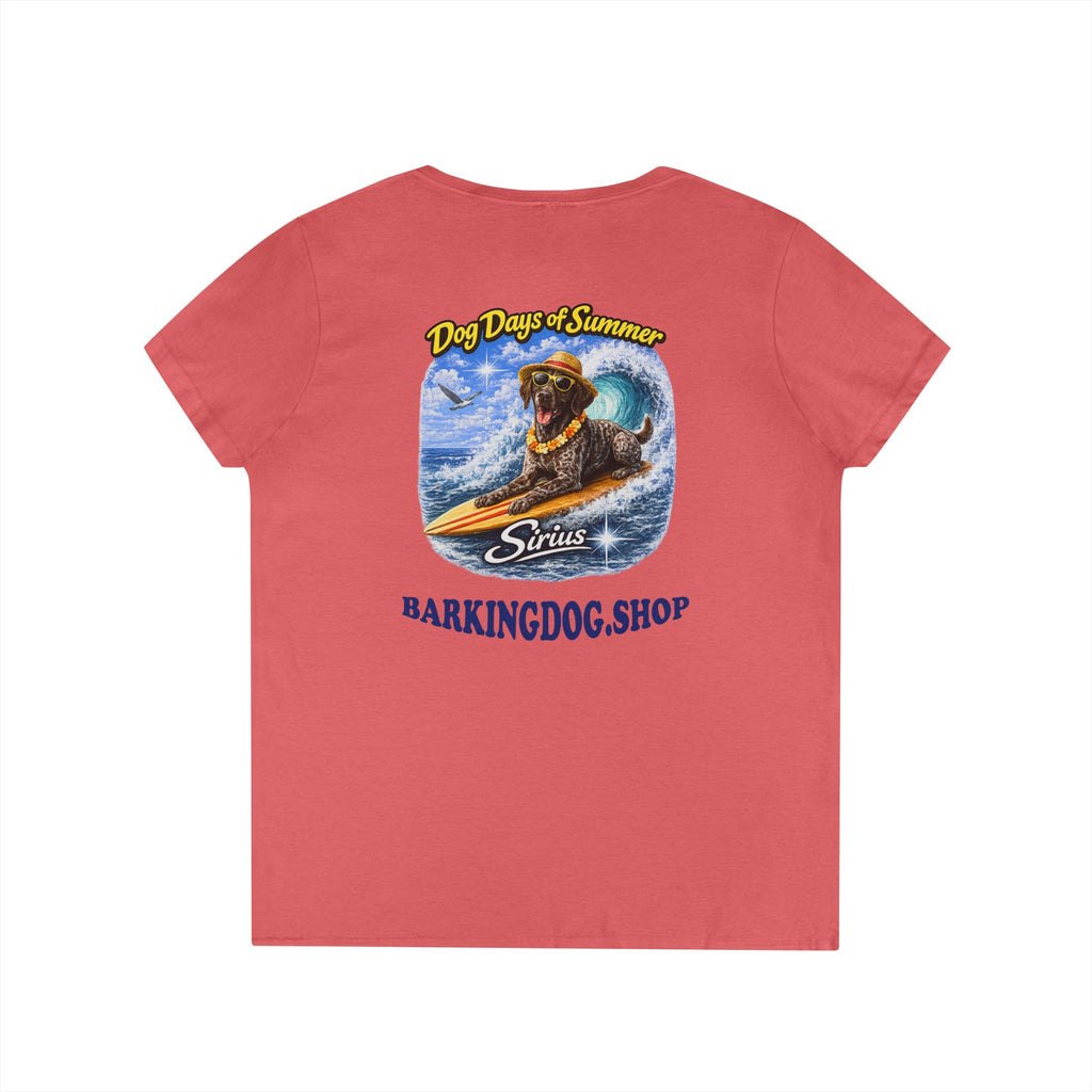 German Shorthair Pointer Surfboard T-Shirt Wag On™ Dog Days of Summer