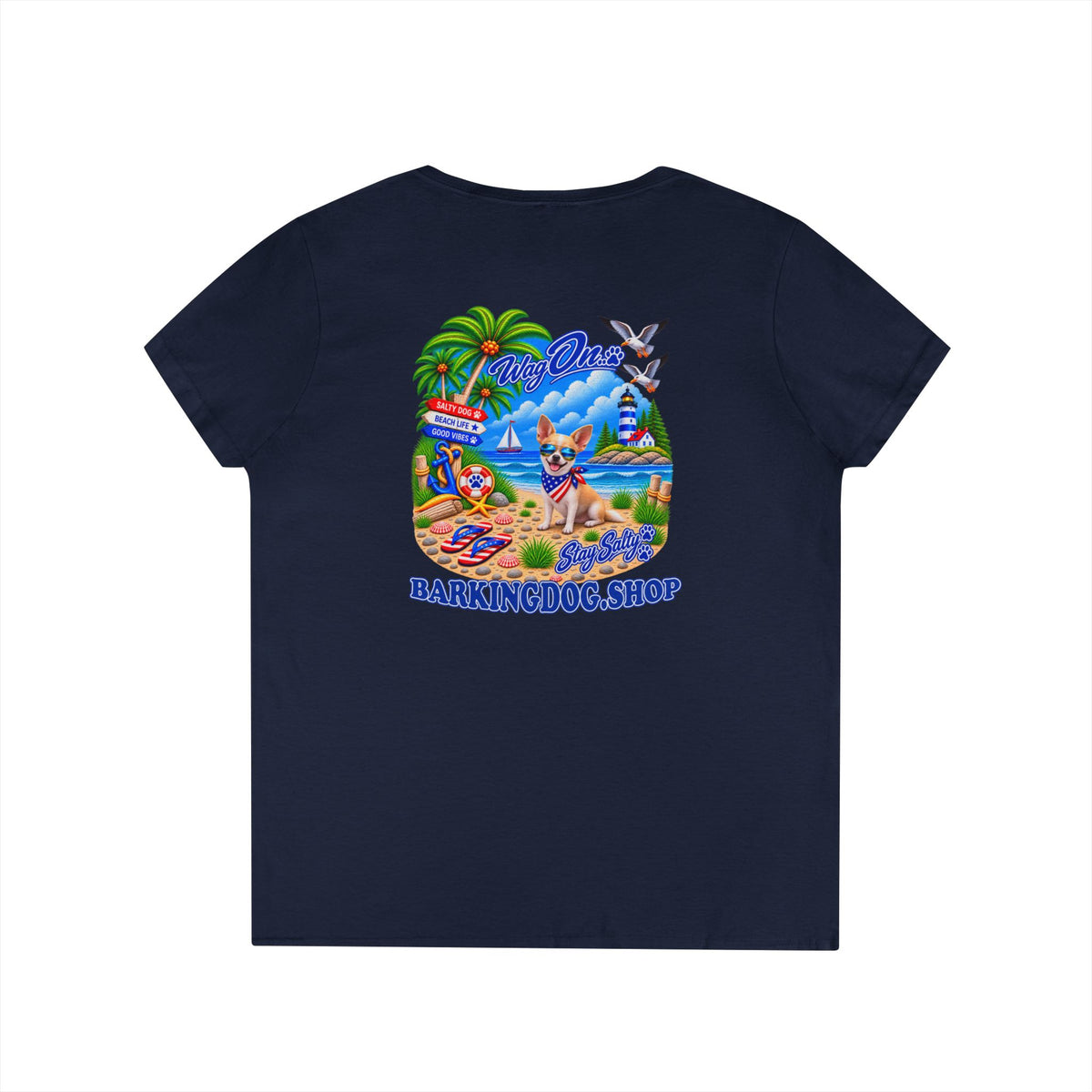 Chihuahua Stay Salty T Shirt Beach Collection Salty Pup Beach Life Graphic Tee Wag On BarkingDog Shop
