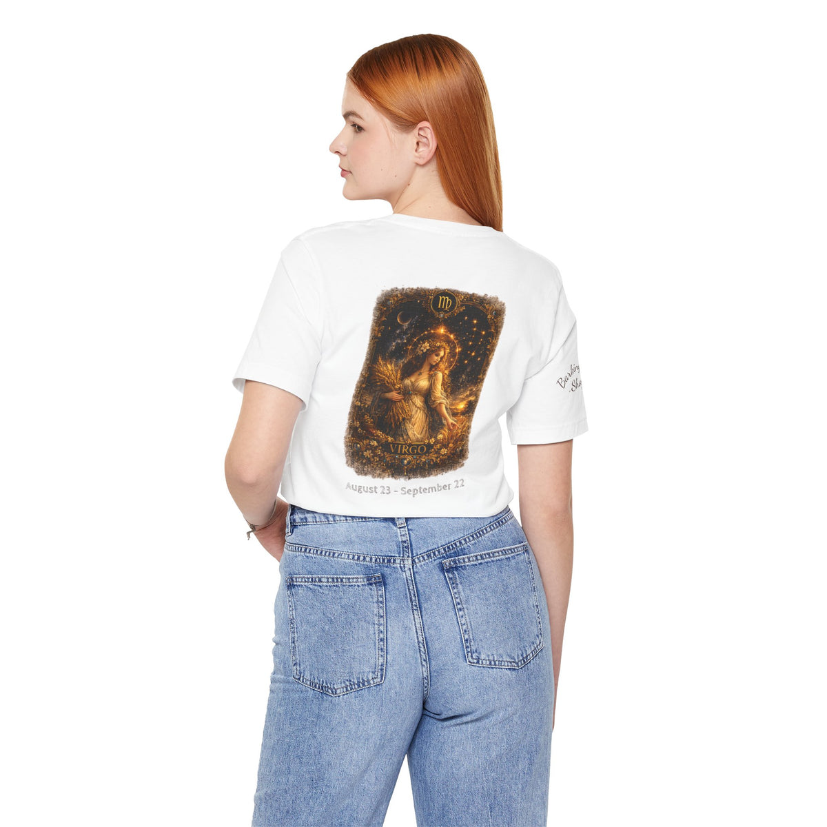 Virgo Zodiac Tee — Illustrated Virgo Goddess Astrology T-Shirt