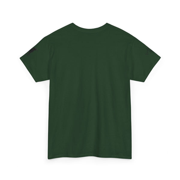 Golden Retriever Mountain Lake Wildlife Woodcut Tee Green Outdoor Canine Graphic T-Shirt BarkingDog Shop