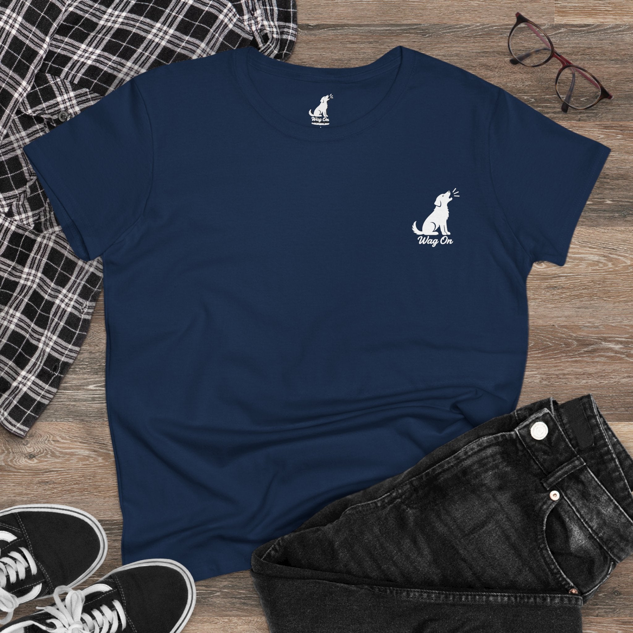 German Shorthair Pointer Dog Beach Chair T-Shirt Wag On™ Dog Days of Summer