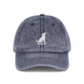 Embroidered Vintage Dog Cap - 'Wag On' Washed Baseball Hat