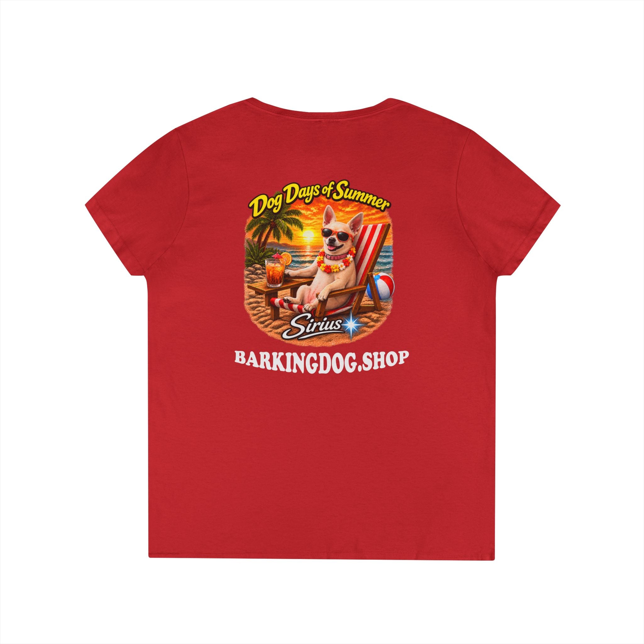 Chihuahua Beach Chair T Shirt Dog Days Of Summer Beach Dog Lover Graphic Tee Wag On BarkingDog Shop