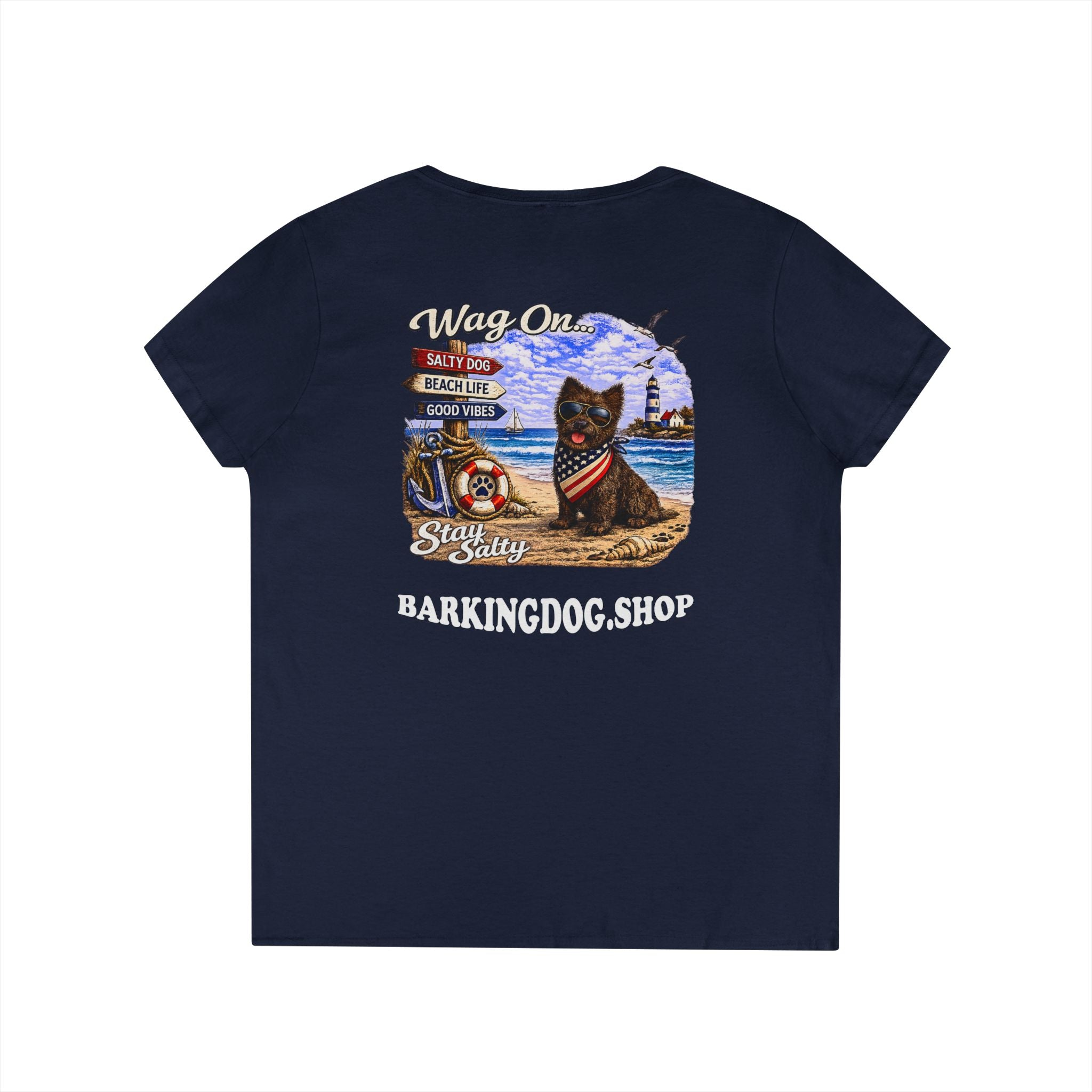 Cairn Terrier Dog Beach T Shirt Wag On™ Stay Salty