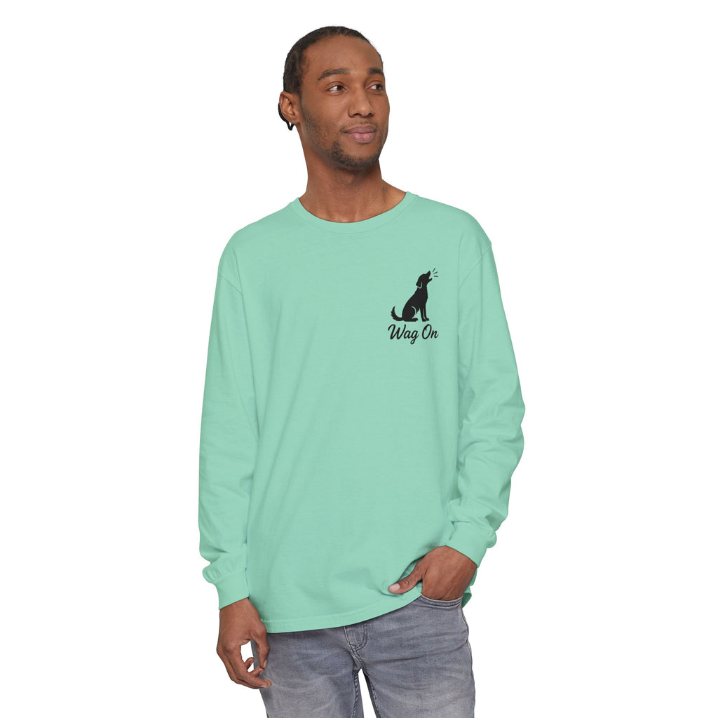 Freedom 250 Grand Prix Long Sleeve T-Shirt — "Wag On" Dog Rally Race Tee