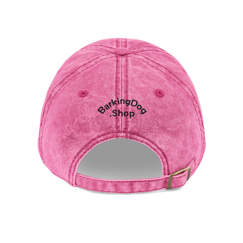 Embroidered Vintage Dog Cap - 'Wag On' Washed Baseball Hat