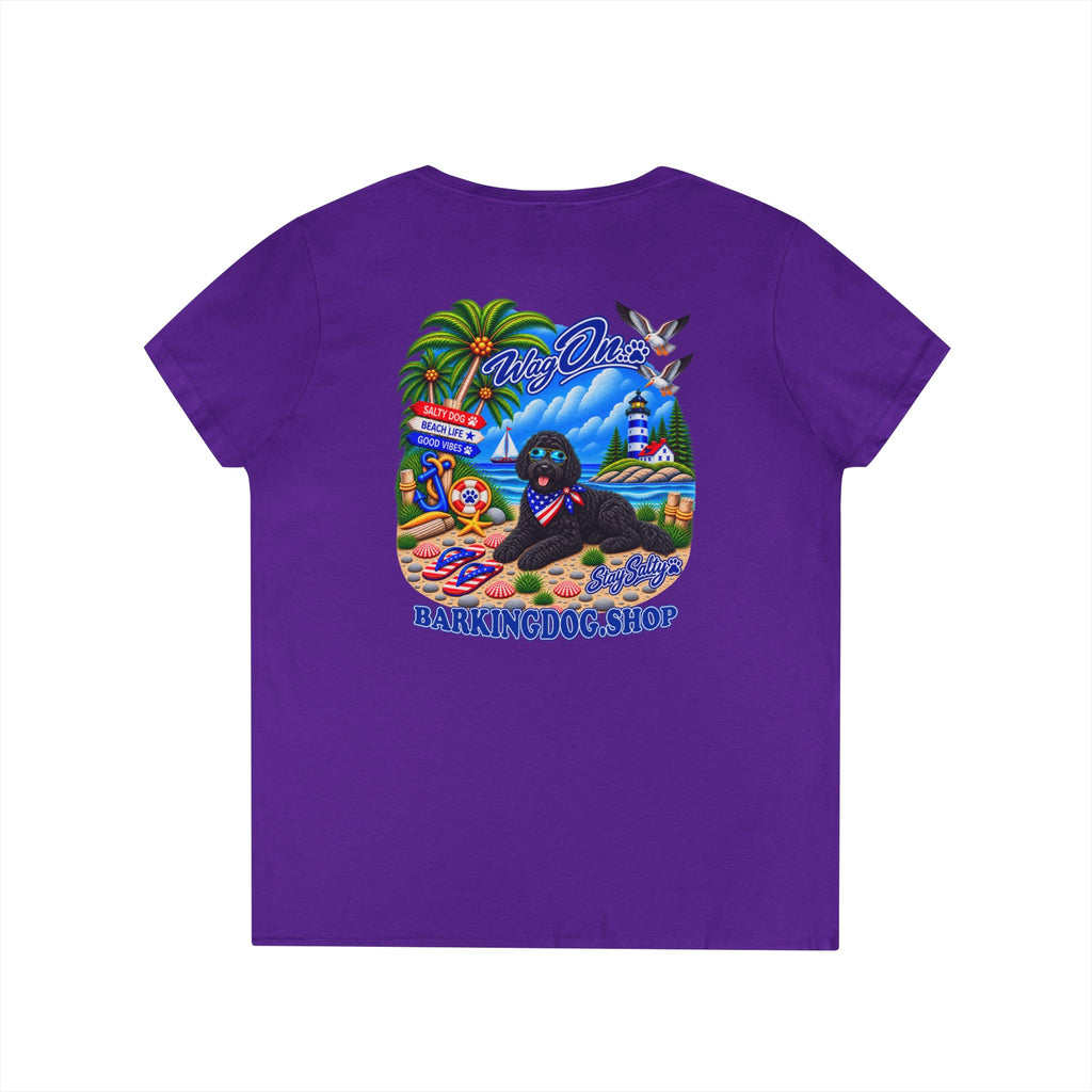 Black Bernedoodle  Stay Salty T Shirt Beach Collection Salty Pup Beach Life Graphic Tee Wag On BarkingDog Shop
