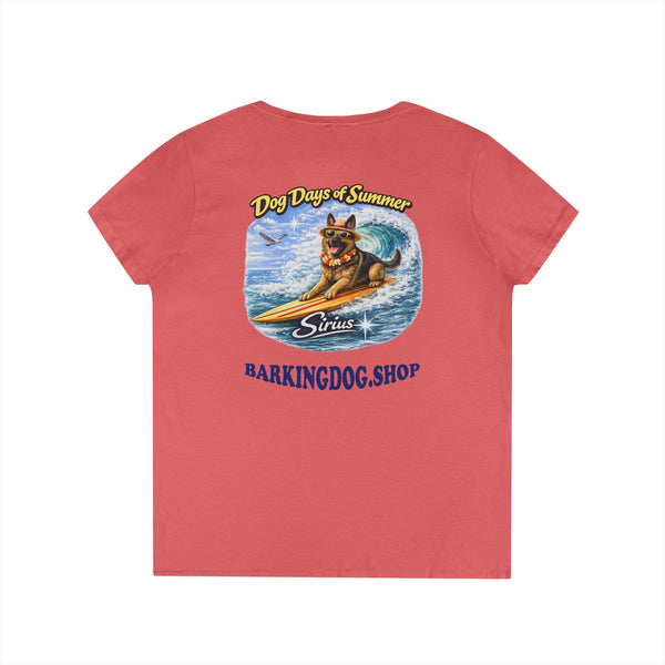 German Shepherd Dog Surfboard T-Shirt Wag On™ Dog Days of Summer