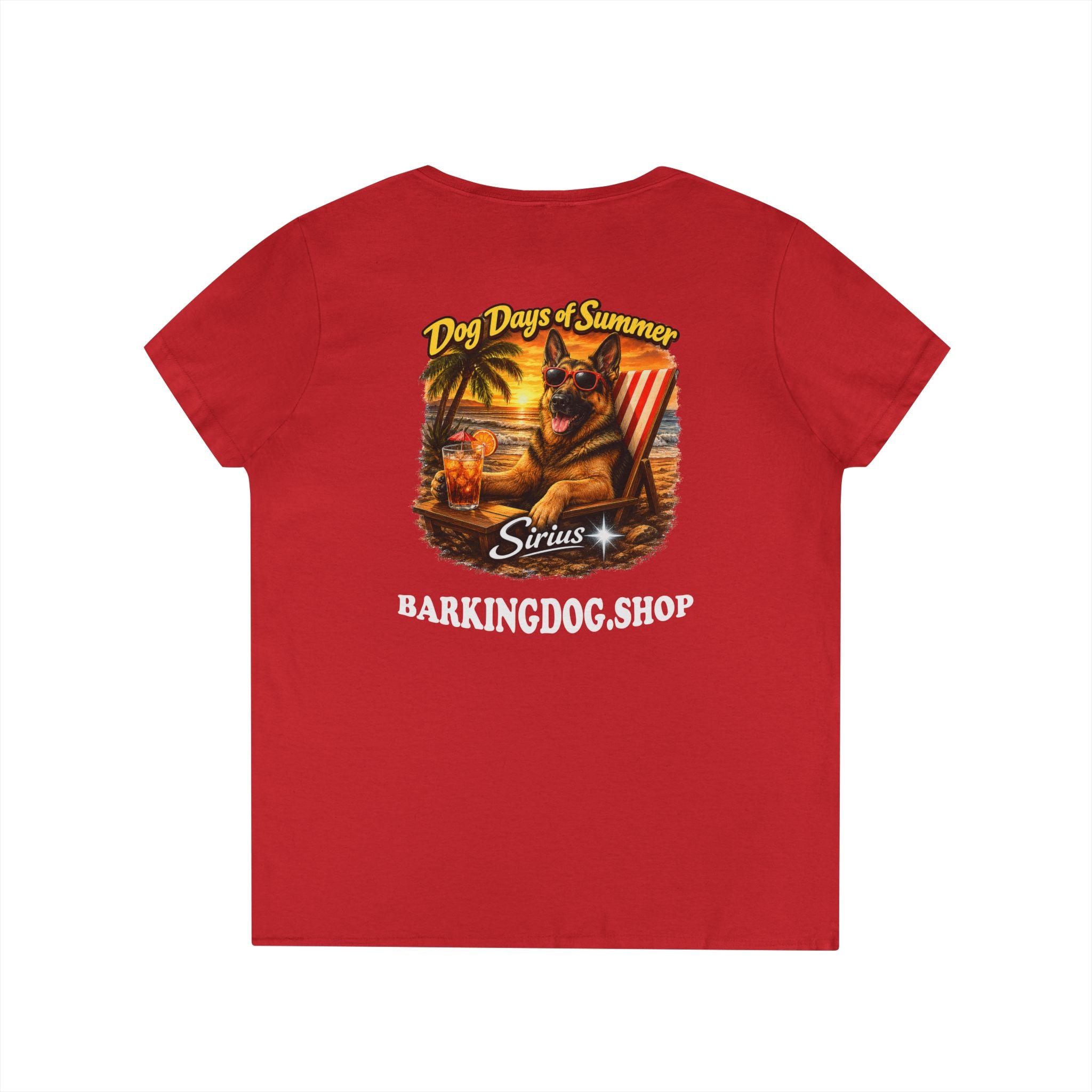 German Shepherd Dog Beach Chair T-Shirt Wag On™ Dog Days of Summer