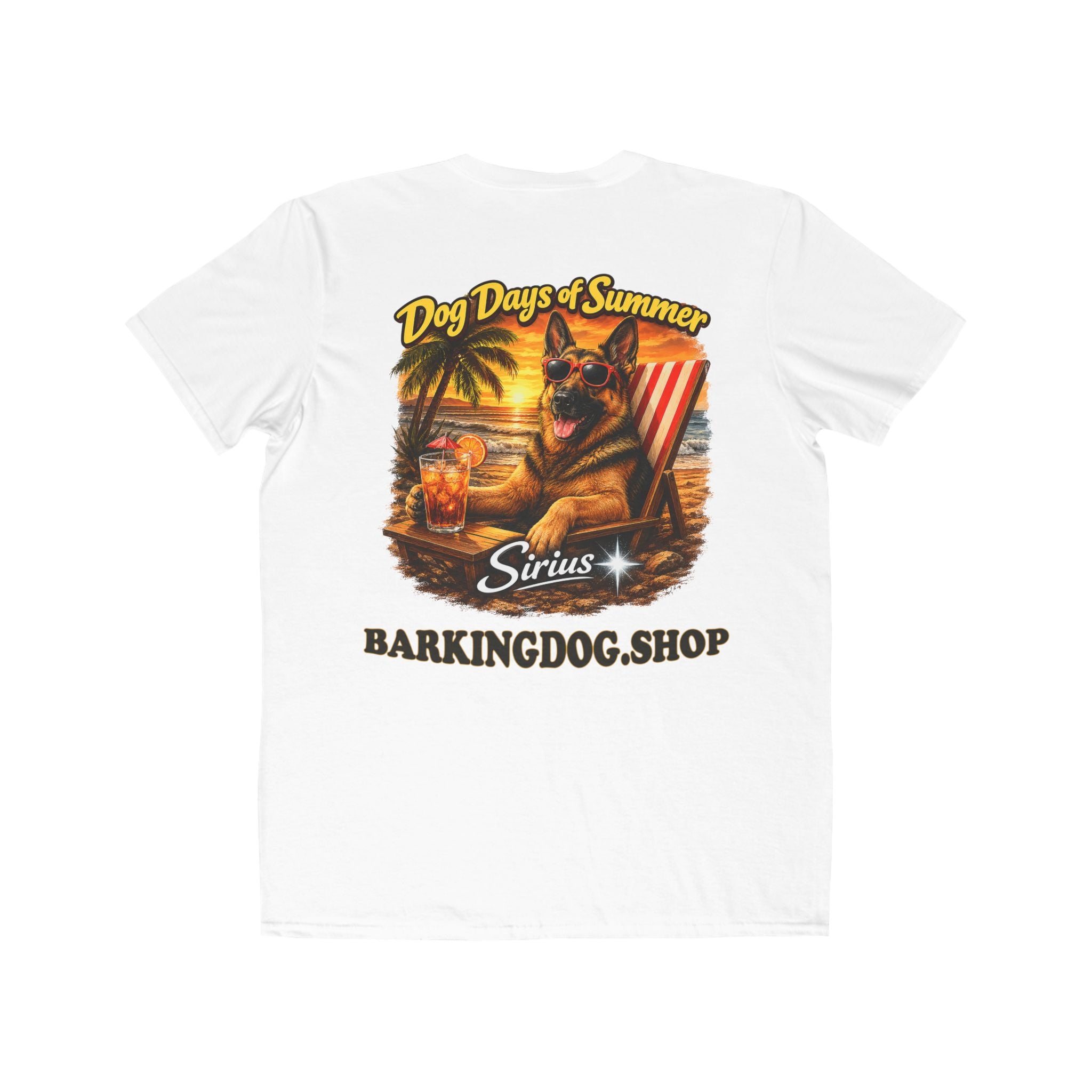 German Shepherd Beach Chair T-Shirt Wag On™ Dog Days of Summer