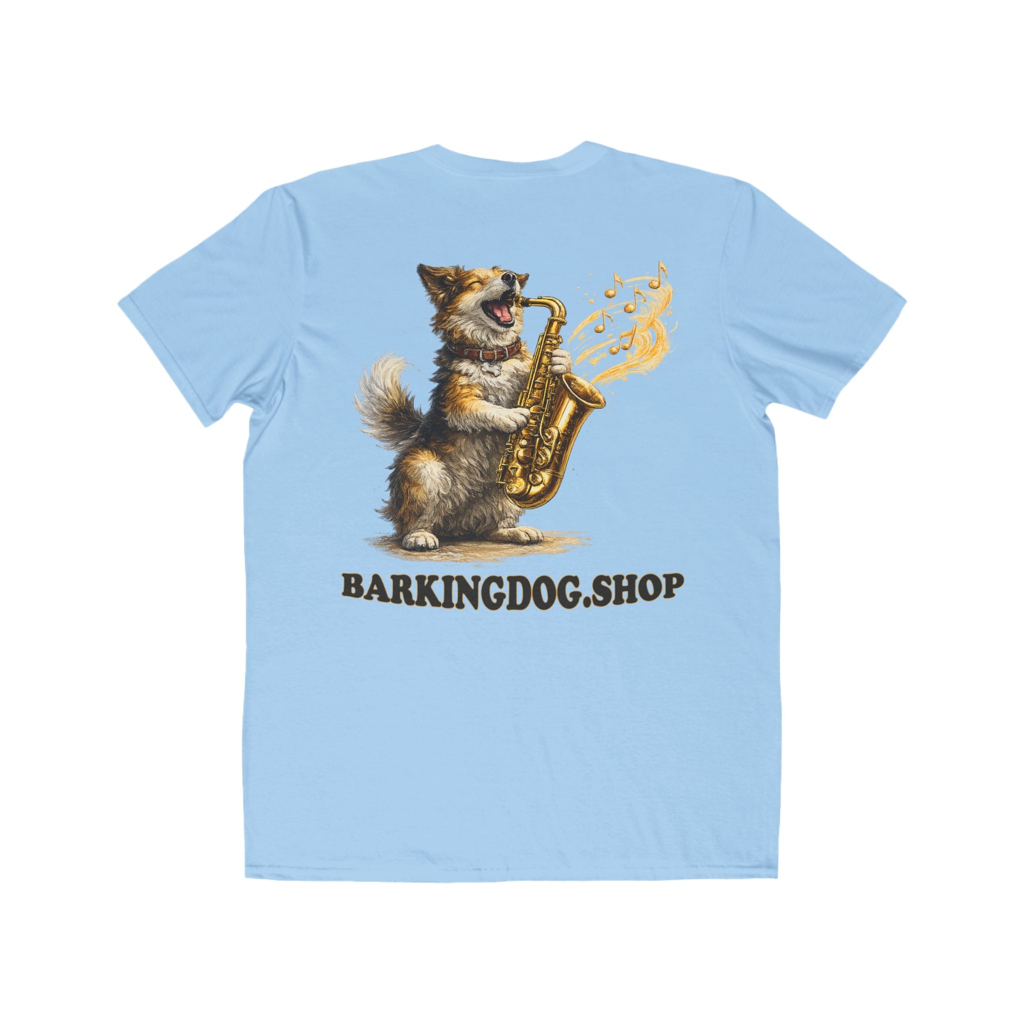 Saxophone Dog T Shirt Music Collection Funny Dog Saxophone Music Graphic Tee Wag On BarkingDog Shop