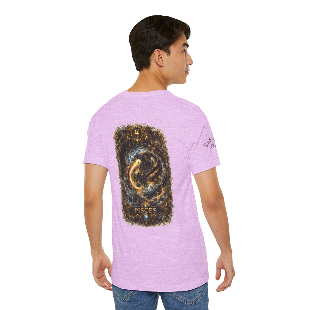 Pisces Zodiac T-Shirt — Mystical Gold Fish Astrology Tee