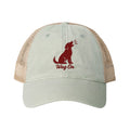 Women's Embroidered Wag On Washed Mesh-Back Cap BarkingDog.Shop