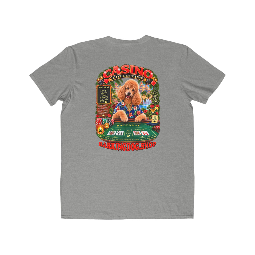 Poodle Baccarat T Shirt Casino Collection Funny Slot Machine Dog Graphic Tee Wag On BarkingDog Shop