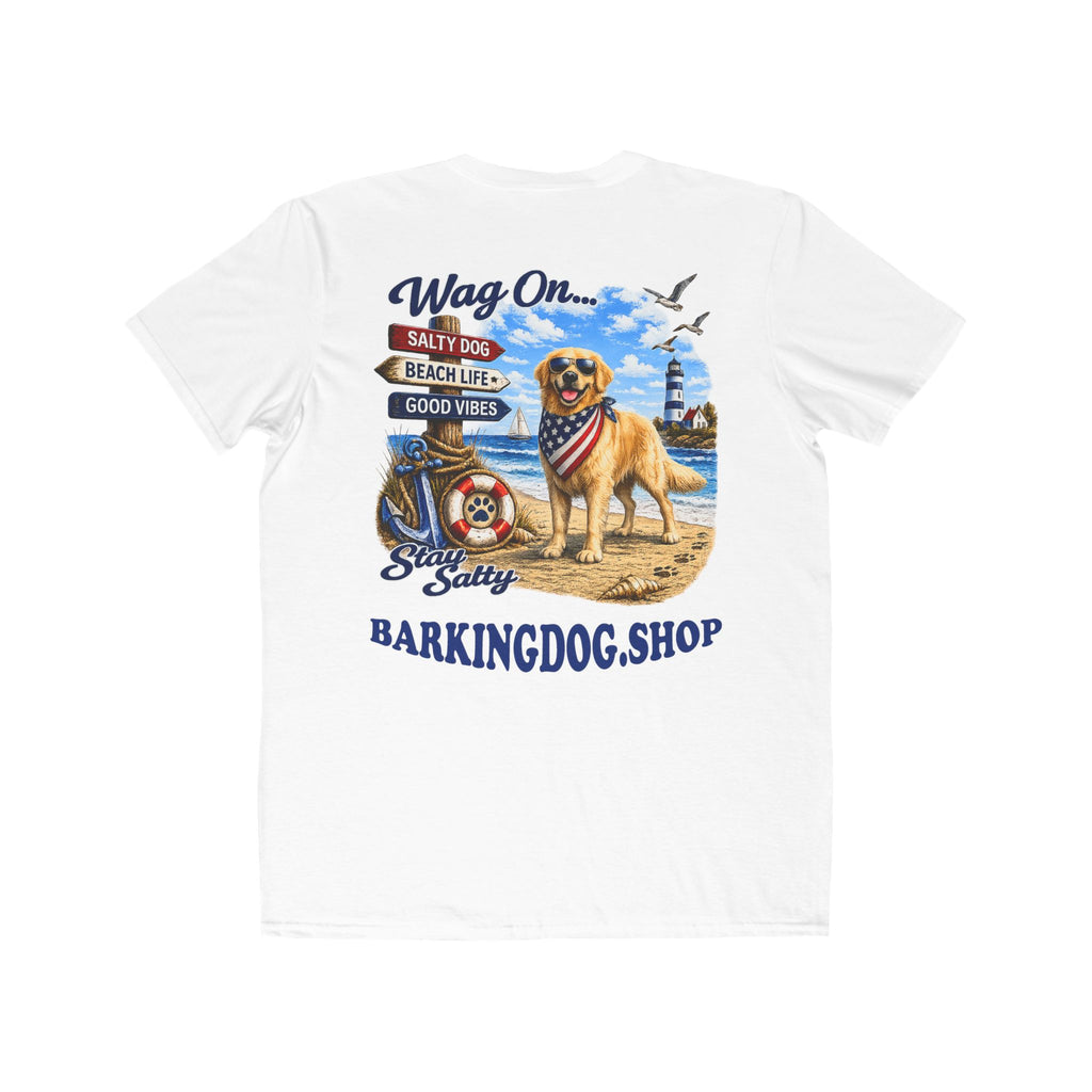 Golden Retriever Dog Beach T Shirt Wag On™ Stay Salty