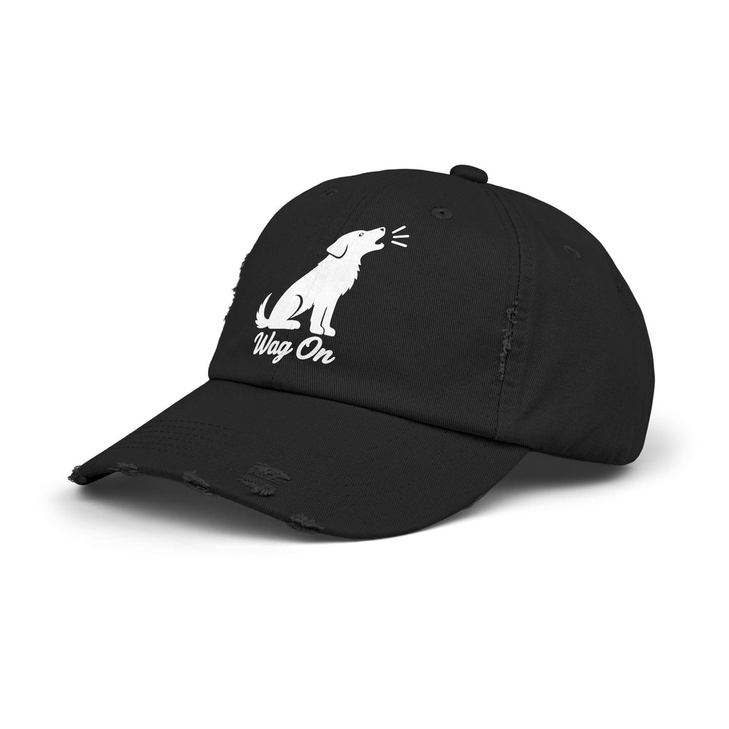 Wag On Dog Distressed Cap DTF