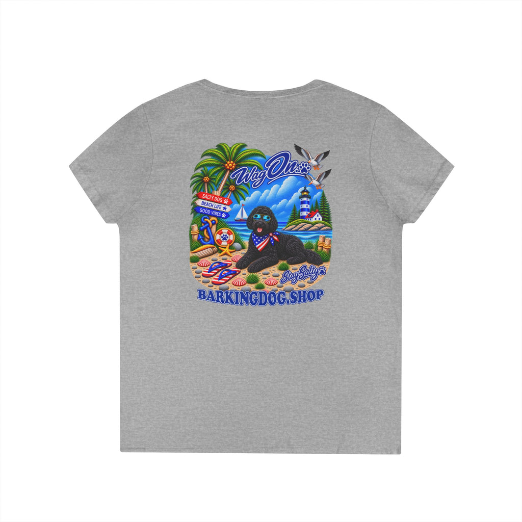 Black Bernedoodle Stay Salty T Shirt Beach Collection Salty Pup Beach Life Graphic Tee Wag On BarkingDog Shop