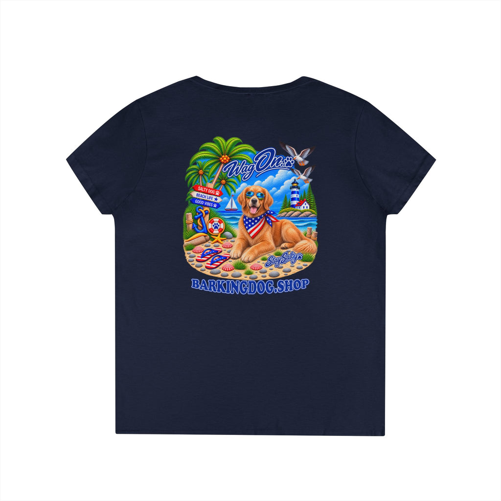 Golden Retriever Stay Salty T Shirt Beach Collection Salty Pup Beach Life Graphic Tee Wag On BarkingDog Shop