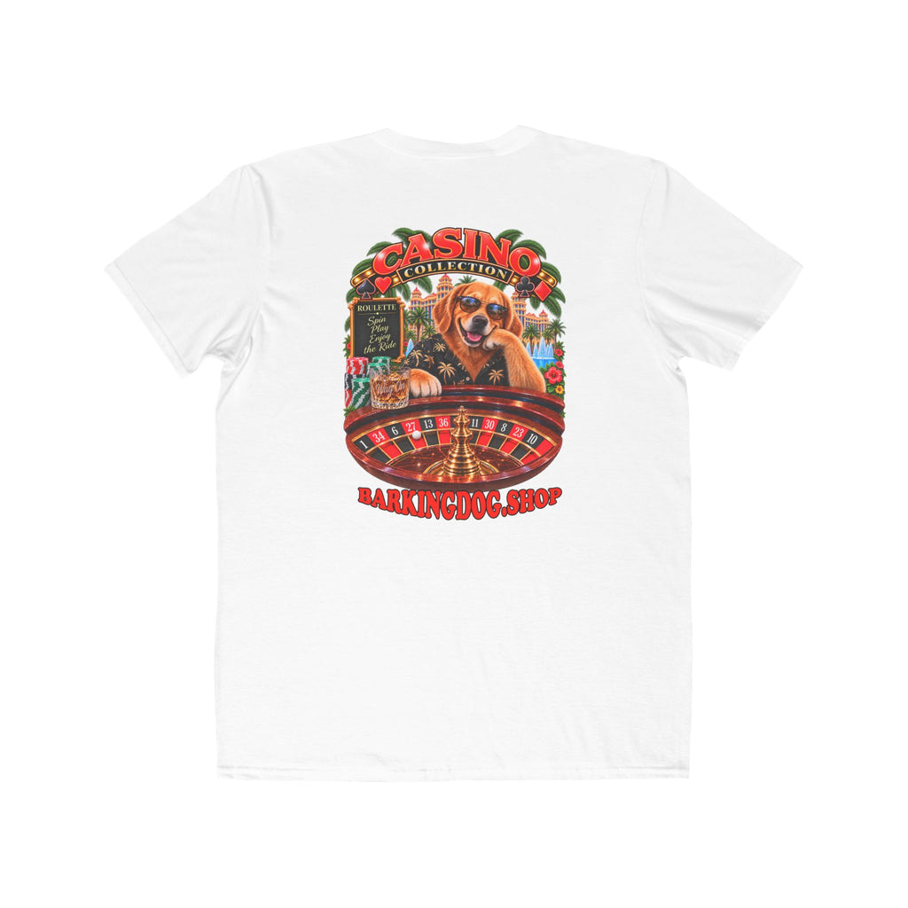 Golden Retriever Roulette T Shirt Casino Collection Funny Slot Machine Dog Graphic Tee Wag On BarkingDog Shop