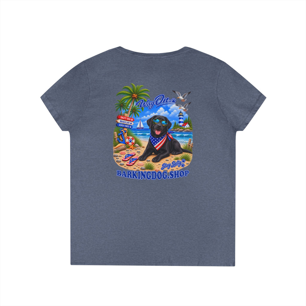 Black Labrador Stay Salty T Shirt Beach Collection Salty Pup Beach Life Graphic Tee Wag On BarkingDog Shop
