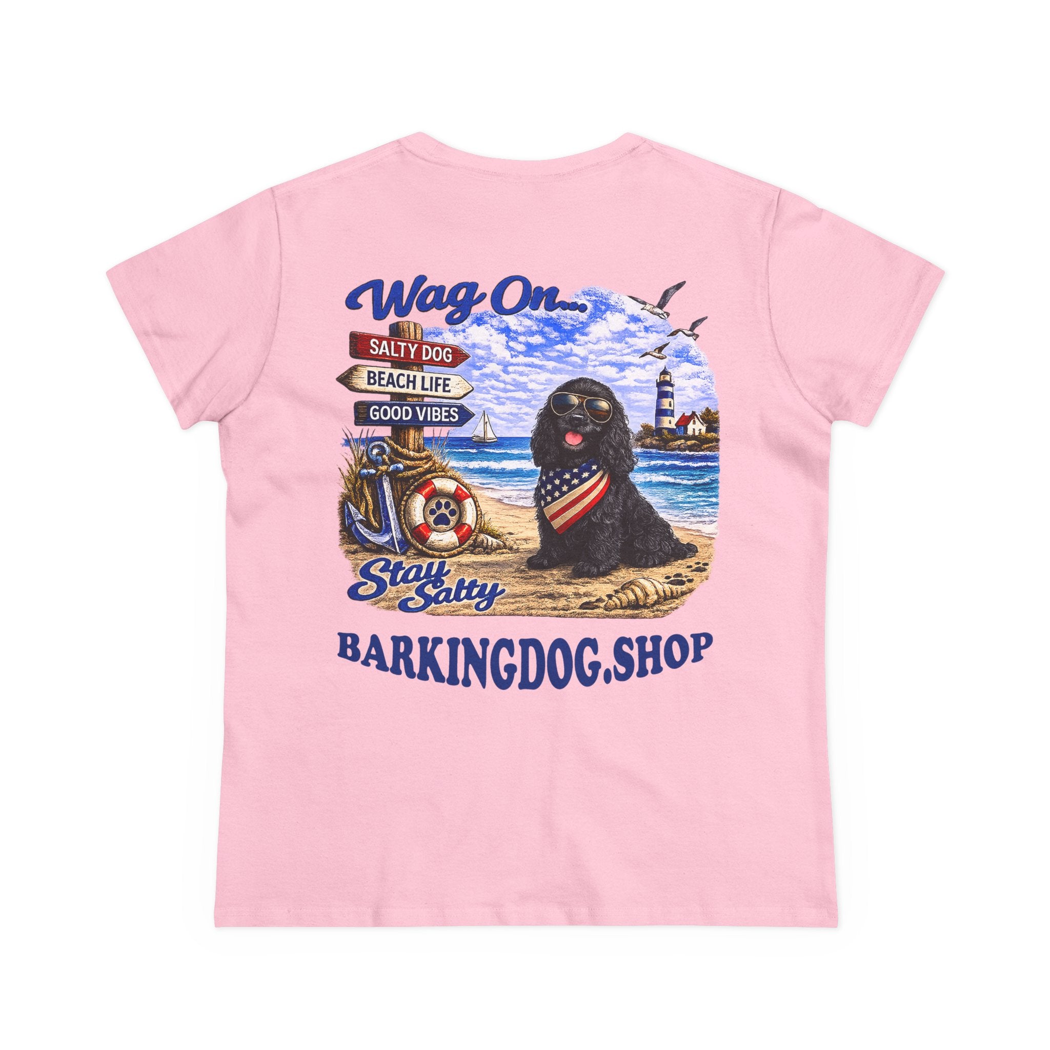Cocker Spaniel Dog Beach T Shirt Wag On™ Stay Salty