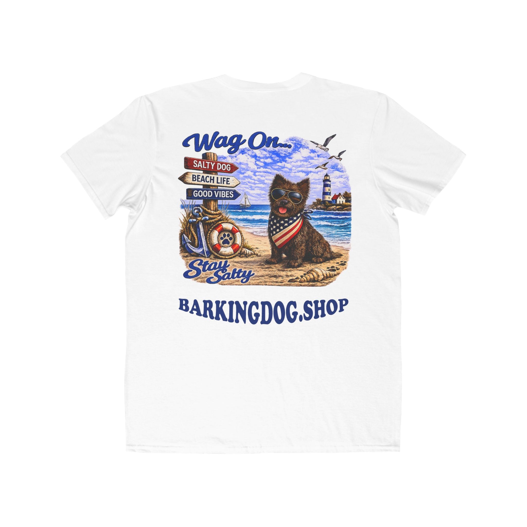 Cairn Terrier Dog Beach T Shirt Wag On™ Stay Salty