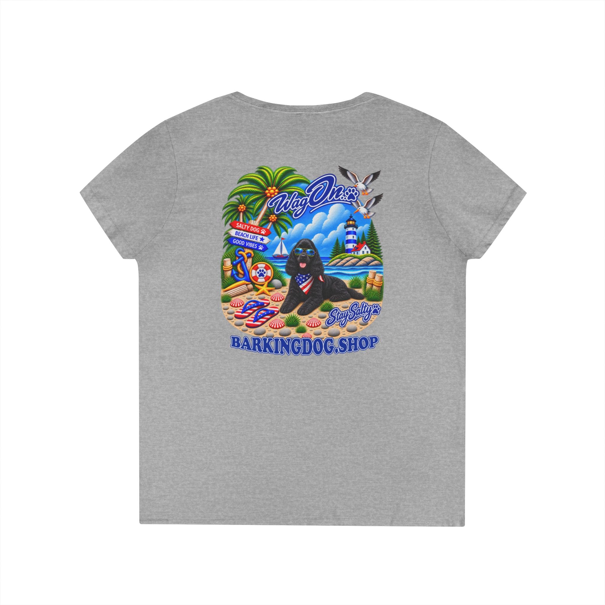 Cocker Spaniel Stay Salty T Shirt Beach Collection Salty Pup Beach Life Graphic Tee Wag On BarkingDog Shop