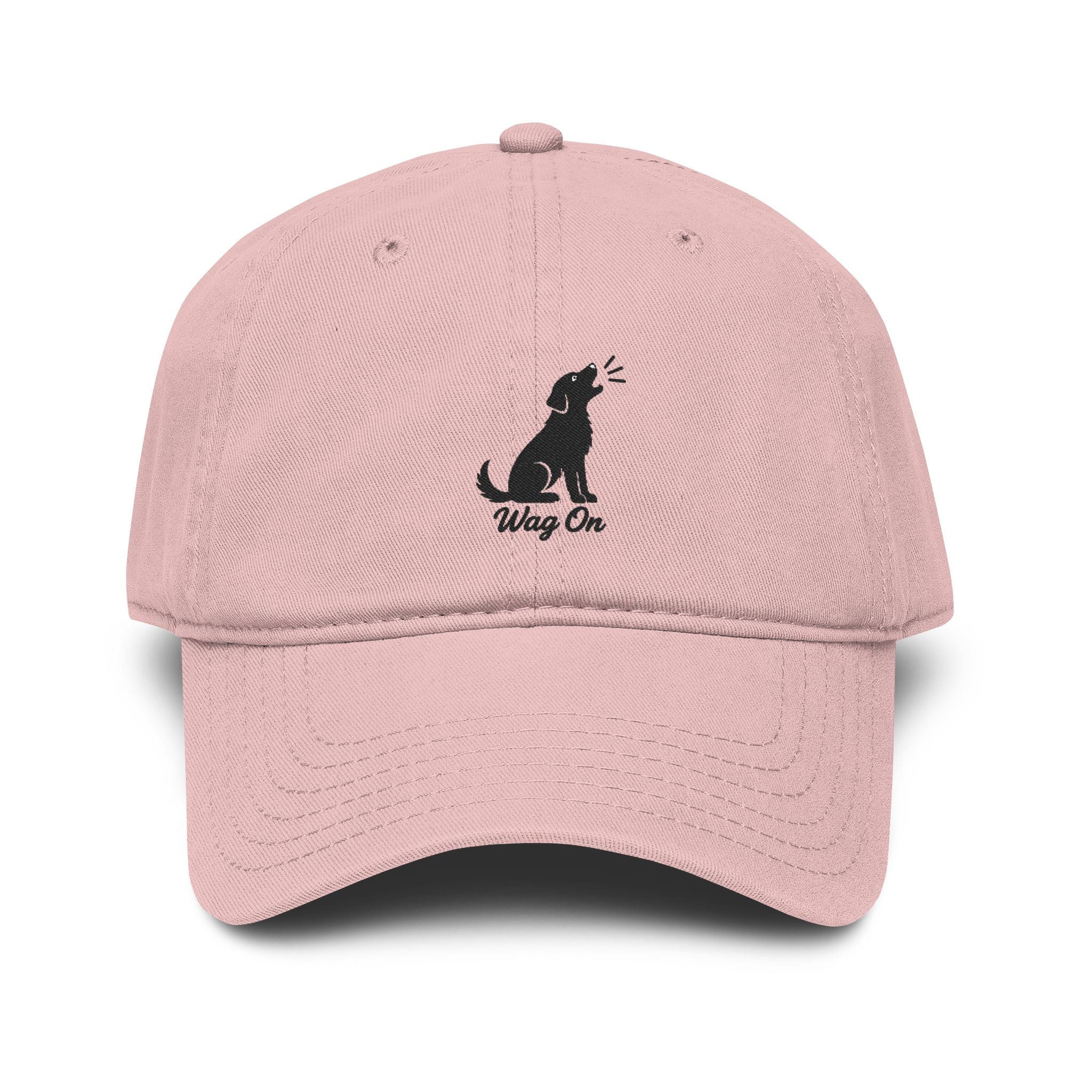 Wag On Embroidered Dog Baseball Cap — Casual Pet Lover Hat