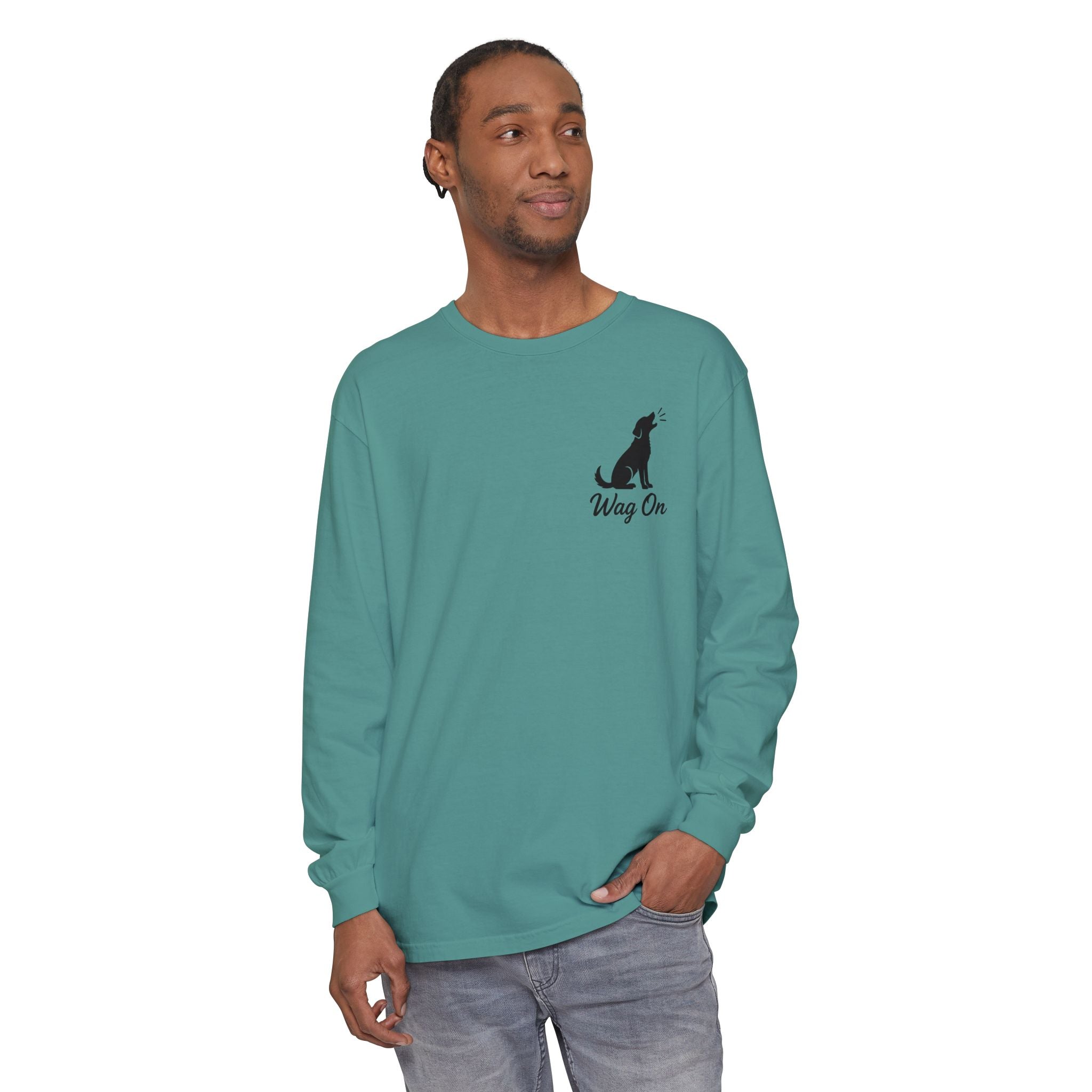 Freedom 250 Grand Prix Long Sleeve T-Shirt — "Wag On" Dog Rally Race Tee