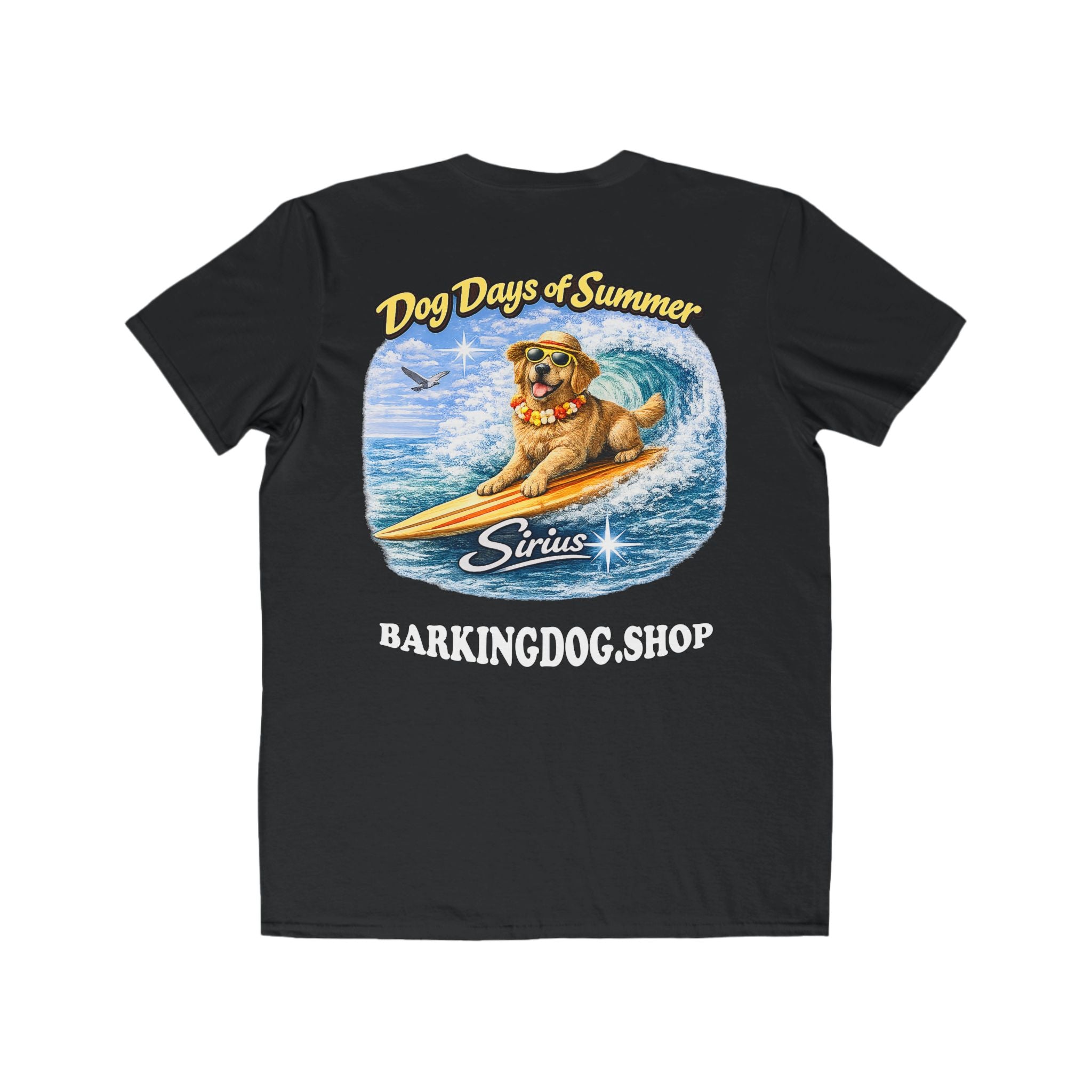 Golden Retriever Surfboard T-Shirt Wag On™ Dog Days of Summer