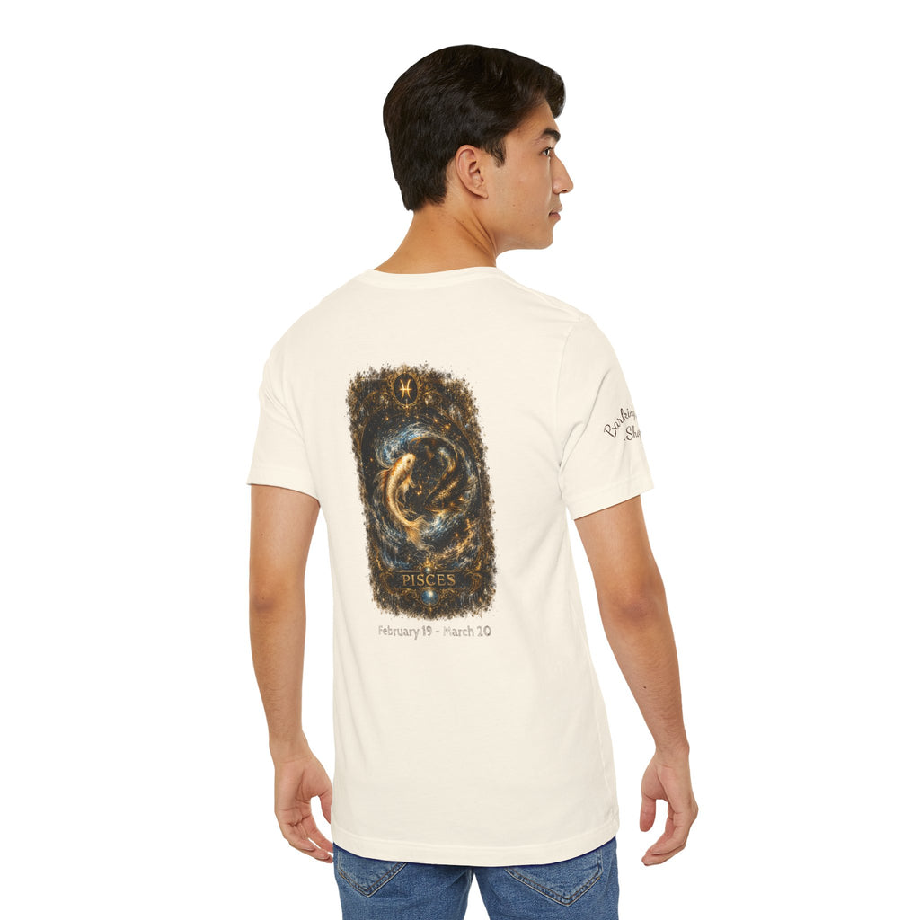 Pisces Zodiac T-Shirt — Mystical Gold Fish Astrology Tee