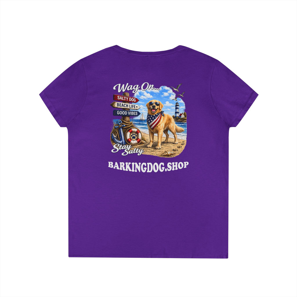 Golden Retriever Dog Beach T Shirt Wag On™ Stay Salty