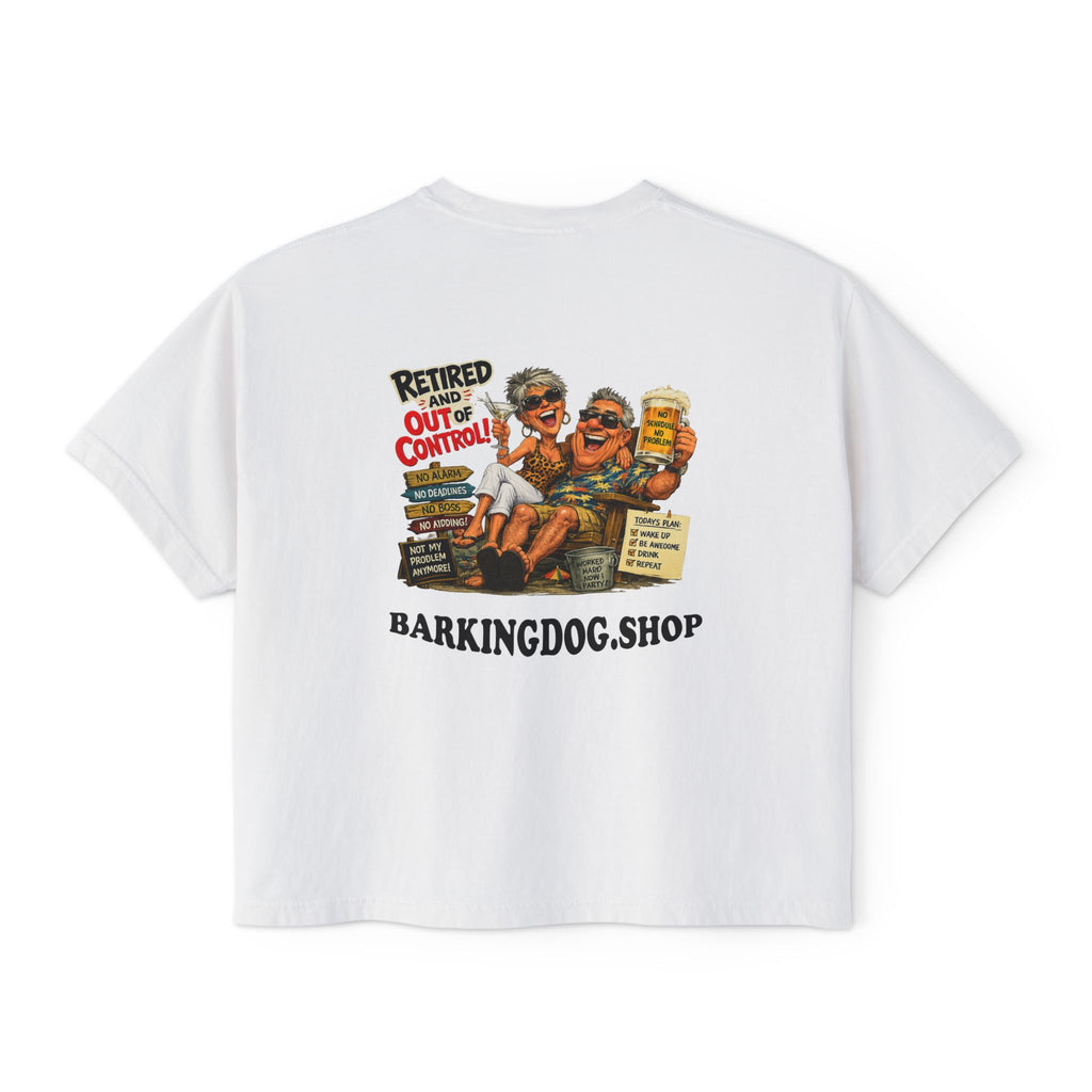 Boxy Tee — "Wag On" Dog Lovers Cropped T‑Shirt (Retired & Out of Control Design)