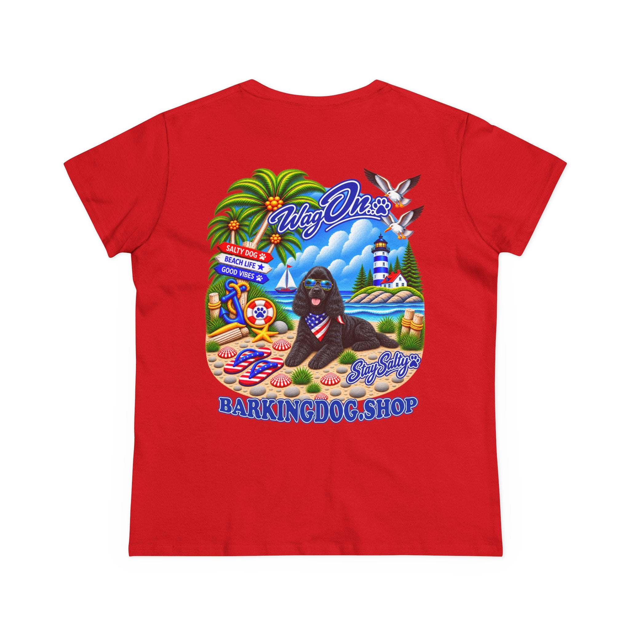 Cocker Spaniel Stay Salty T Shirt Beach Collection Salty Pup Beach Life Graphic Tee Wag On BarkingDog Shop