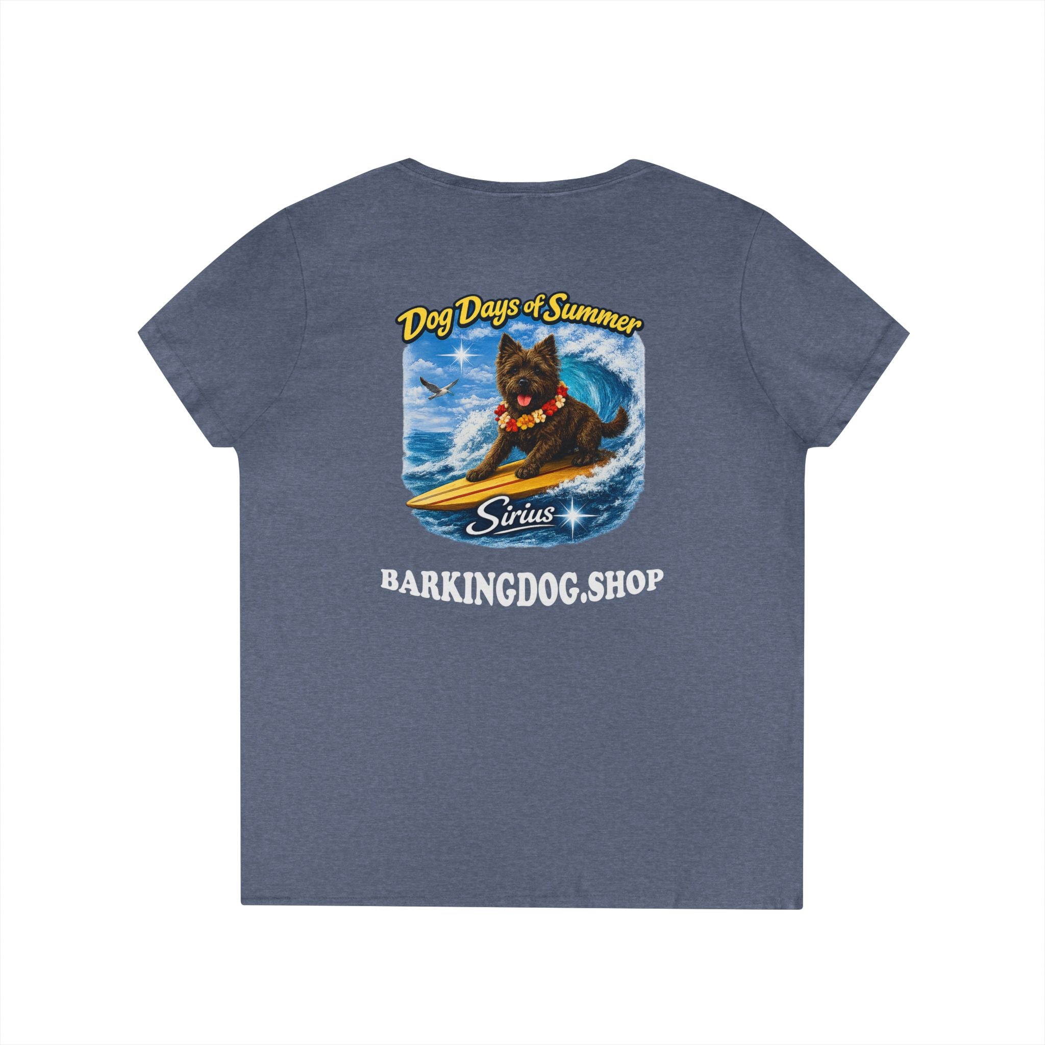 Cairn Terrier Dog Surfboard T-Shirt Wag On™ Dog Days of Summer