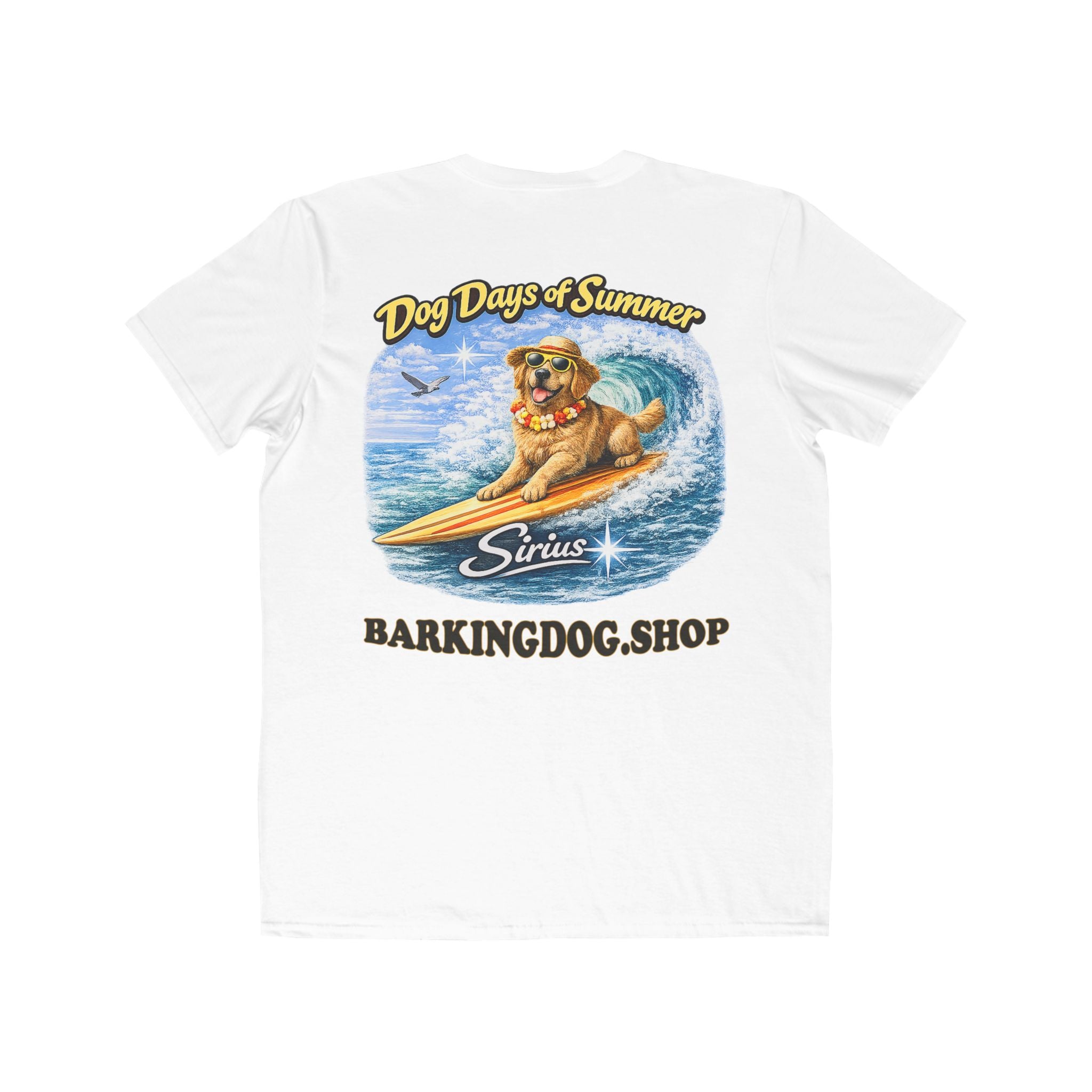 Golden Retriever Surfboard T-Shirt Wag On™ Dog Days of Summer