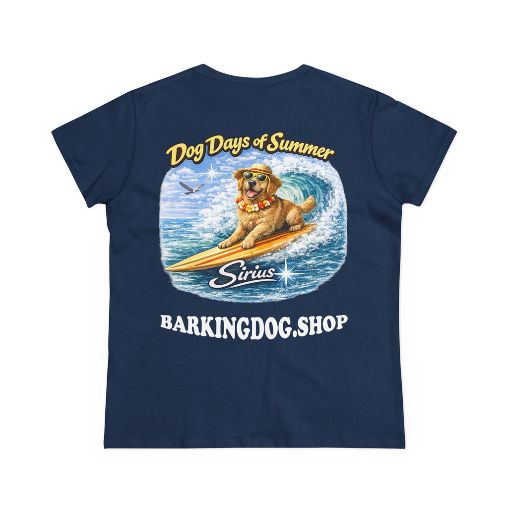 Golden Retriever Dog Surfboard T-Shirt Wag On™ Dog Days of Summer