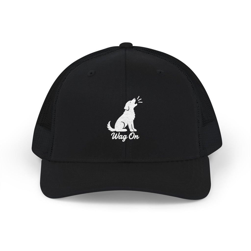 Embroidered Wag On Trucker Cap – Dog Lover Snapback Mesh Hat