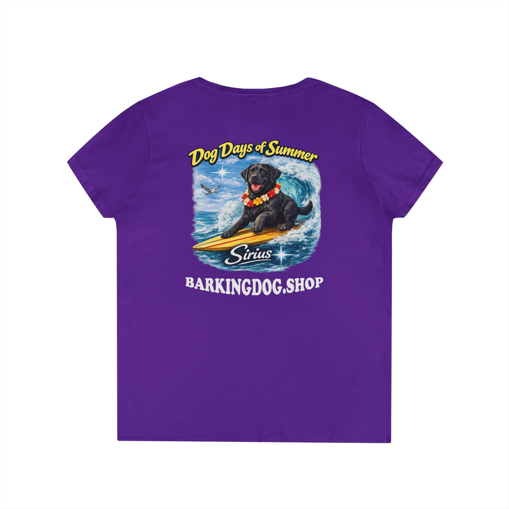 Black Labrador Dog Surfboard T-Shirt Wag On™ Dog Days of Summer